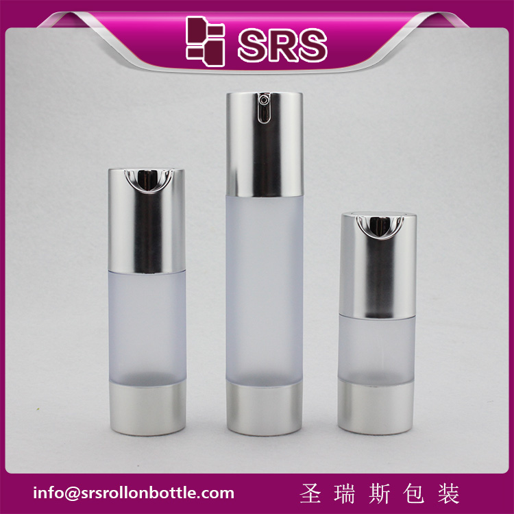 TA021 frost clear AS 15ml 30ml 50ml round airless bottle cosmetic